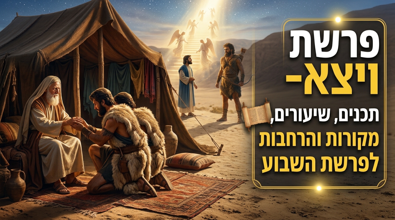פרשת ויצא- תכנים, שיעורים והרחבות על פרשת השבוע